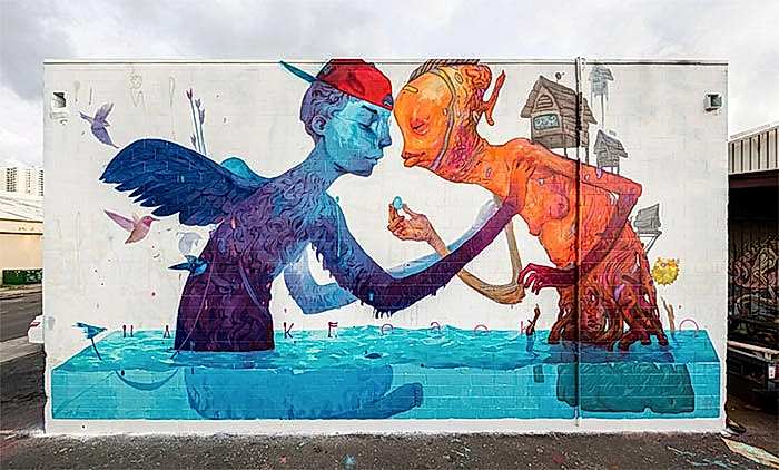 Andrew Hem and Ekundayo, 2016, Kaka’ako, Hawaii