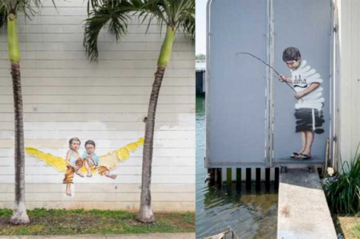 Ernest Zacharevic, 2015, Kaka’ako, Hawaii