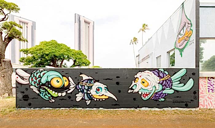 Gary Draws Fish and Justin Park, 2015, Kaka’ako, Hawaii