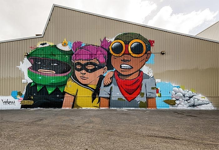 Hebru Brantley, 2016, Kaka’ako, Hawaii