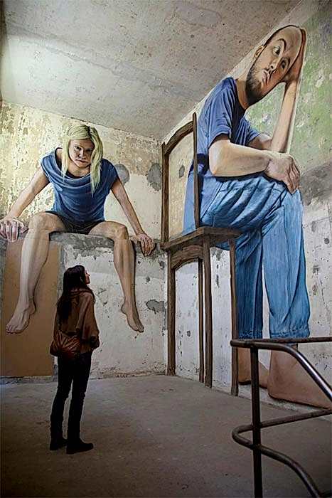 Kendine has tekniği olan James Bullough'tan 30 duvar resmi