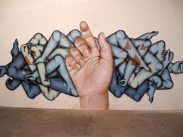 Kendine has tekniği olan James Bullough'tan 30 duvar resmi