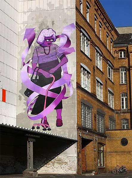 Kendine has tekniği olan James Bullough'tan 30 duvar resmi