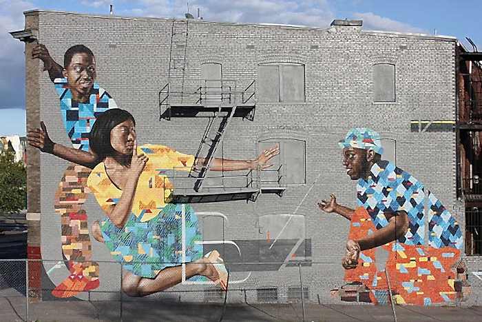 Kendine has tekniği olan James Bullough'tan 30 duvar resmi