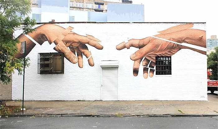 Kendine has tekniği olan James Bullough'tan 30 duvar resmi