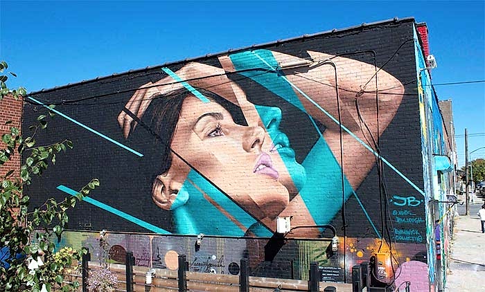 Kendine has tekniği olan James Bullough'tan 30 duvar resmi