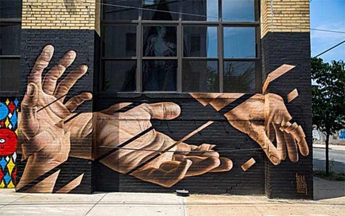 Kendine has tekniği olan James Bullough'tan 30 duvar resmi