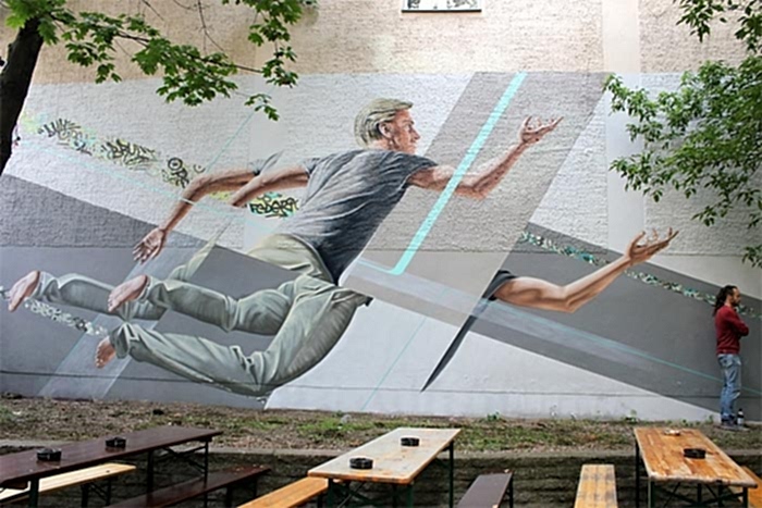 Kendine has tekniği olan James Bullough'tan 30 duvar resmi