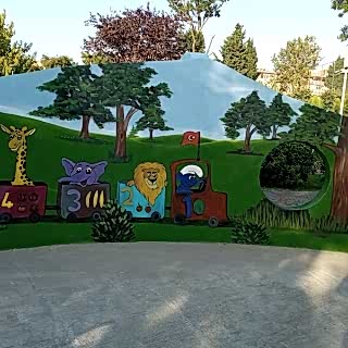 Park / Bahçe / Yaşam Alanı Duvar Resmi Boyama Örnek