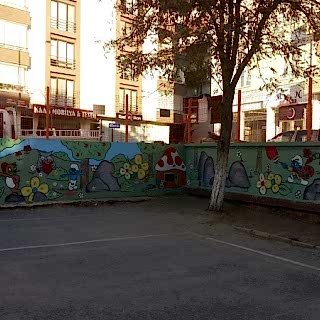 Park / Bahçe / Yaşam Alanı Duvar Resmi Boyama Örnek