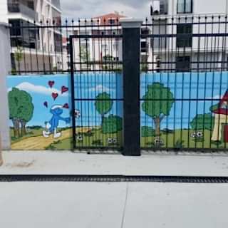 Park / Bahçe / Yaşam Alanı Duvar Resmi Boyama Örnek