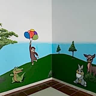 Park / Bahçe / Yaşam Alanı Duvar Resmi Boyama Örnek