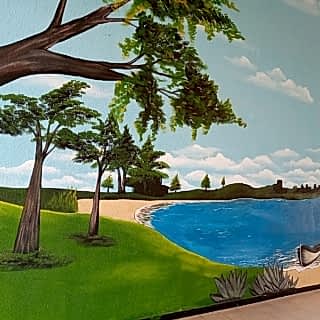 Park / Bahçe / Yaşam Alanı Duvar Resmi Boyama Örnek