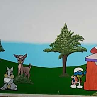 Park / Bahçe / Yaşam Alanı Duvar Resmi Boyama Örnek