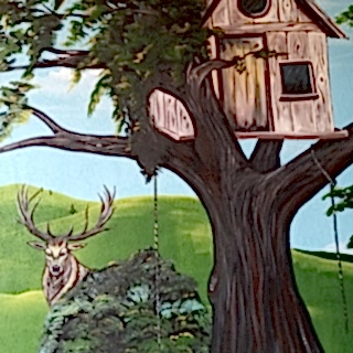 Park / Bahçe / Yaşam Alanı Duvar Resmi Boyama Örnek