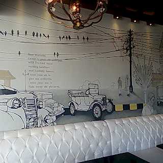 Restaurant / Cafe Duvar Resmi Boyama Örnek