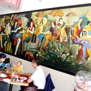 Restaurant / Cafe Duvar Resmi Boyama Örnek