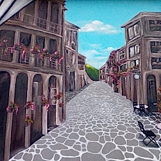 Restaurant / Cafe Duvar Resmi Boyama Örnek