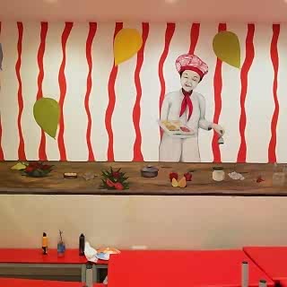 Restaurant / Cafe Duvar Resmi Boyama Örnek