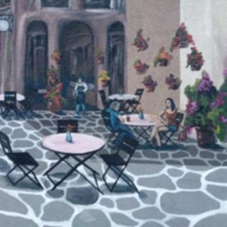 Restaurant / Cafe Duvar Resmi Boyama Örnek