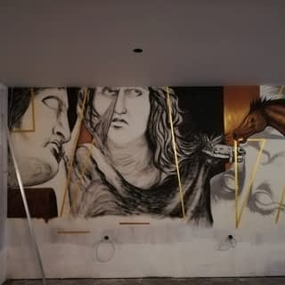 Restaurant / Cafe Duvar Resmi Boyama Örnek